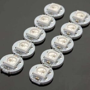 10 x WS2812B RGB LED Pixels on Mini White PCB Individually Addressable 5V DC UK
