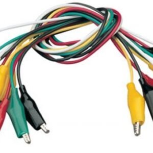 10 x Insulated Crocodile Clip Test Leads Alligator Clips Multi Colour Jumper