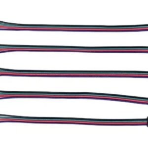 5 x 4 Pin RGB 5050 3528 LED Strip Light Connectors Cable 10mm Solderless 160mm