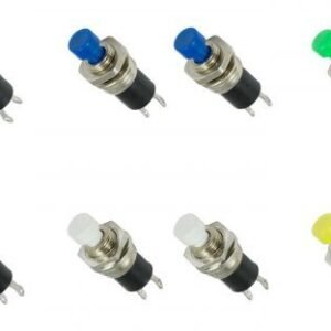 2 x Switch Panel Mount Momentary Miniature SPST Round Button Push to Make 125Vac