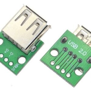 2 x USB Type A Female Socket Breakout Board 2.54mm Pitch DIP Adapter UK