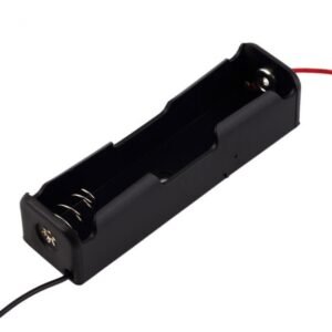 1 x 18650 Lithium Battery Holder Box Spring Clip with 150mm Leads 3.7V Cell UK