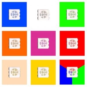 10 x 5050 SMD SMT LEDs PLCC-6 Package White Blue Red Green Pink Orange Yellow