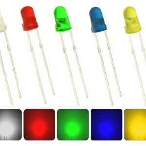 10 x 3mm Diffused LED Blue Yellow Green Red