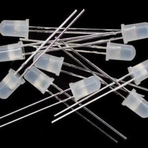 10 x 5mm Diffused RGB Rainbow Fast Flashing LEDs 2 Pin Cycle Through 8 Colours