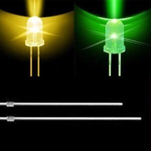 10 x 5mm Water Clear LED White Blue Yellow Green Red