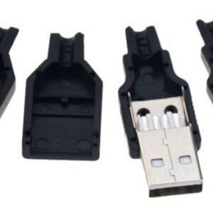 USB 2.0 Type A Male & Female 4 Pin Connector Plug Socket DIY Adapter Solder Pair