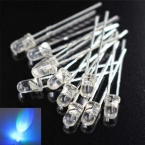 10 x 3mm Water Clear RGB Rainbow Fast Flashing LED 2 Pin Flash