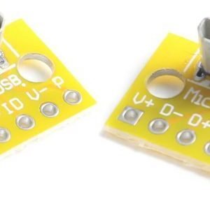 2 x USB Micro Female Vertical Breakout Board USB 2.0 2.54mm DIP Header 5-Pin UK