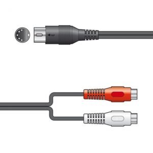 1.2m 5 Pin DIN Male to 2 x RCA Phono Audio Cable MIDI Hi Fi Naim B&O UK