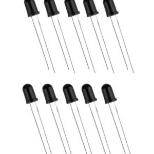 10 x 5mm LED Infrared Receiver 940nm IR LED Diodes with Black Lens Filter