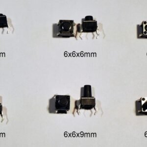 10 x 6x6mm Momentary Tactile Push Button Switch 4 Pin DIP SPST Through Hole