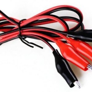 1m Crocodile Clip to Crocodile Clip Test Lead Cable Red & Black Pair Alligator