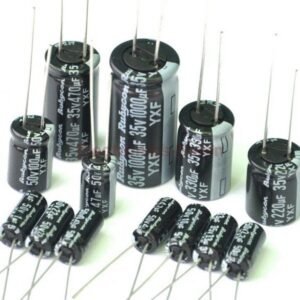5 x Rubycon 2.2µF 100V 105° YXF Series Electrolytic Capacitors Through Hole PCB
