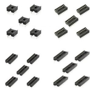 5 x Low Profile DIL IC Sockets 0.3" Pitch Choose Pin Count (6 to 28 Way) PCB UK