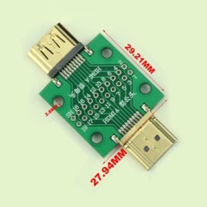 Gold HDMI Male to Female Breakout Board 19 Pin Connector for Testing & Repair