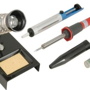 30W Soldering Iron Set with Stand, Sucker & Solder Tube 230V UK Plug