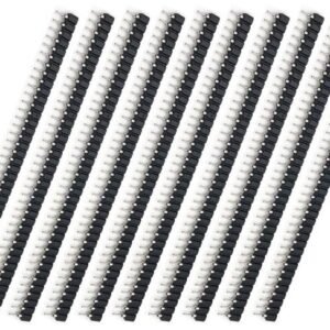 10 x 40 Pin Turned Pin Header Strip Single Row 2.54mm Straight Male to Female