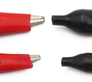 Pair of Crocodile Clips Red & Black Test Leads 35mm or 45mm Alligator Probes