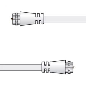 2m F Plug to F Plug Coaxial Lead Satellite Sky Cable TV Extension White