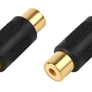 2 x Gold RCA Phono Coupler Adapter Female to Female Audio Video Connector UK