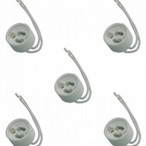 5 x GU10 Skeleton Lamp Fitting Ceramic Holder Base Socket Heat Resistant 240V UK