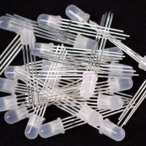 10 x 8mm RGB Common Anode 4 Pin Diffused LED Rainbow