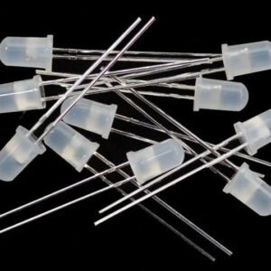 10 x 5mm Diffused RGB Rainbow Fast Flashing LEDs 2 Pin Cycle Through 8 Colours