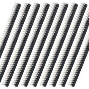 10 x 40 Pin Turned Pin Header Strip Single Row 2.54mm Straight Male to Female