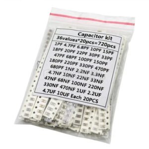 1206 SMD Ceramic Capacitors Kit 1pF to 10uF 36 Values x 20pcs = 20pcs Assorted