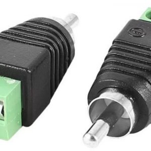 Pair RCA Male to Screw Connector Terminal Phono Male Plug Audio CCTV UTP Camera