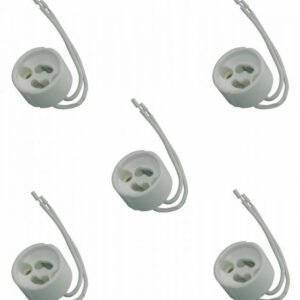5 x GU10 Skeleton Lamp Fitting Ceramic Holder Base Socket Heat Resistant 240V