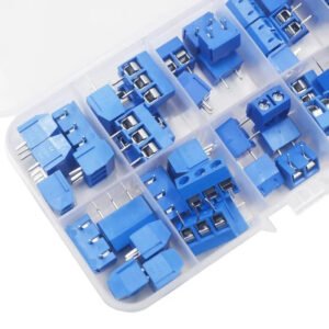 50 x PCB Screw Terminal Block Connectors Blue 2P / 3P 5.0mm Pitch 300V 16A