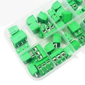 50 x PCB Screw Terminal Block Connectors Green 2P / 3P 5.0mm Pitch 300V 16A