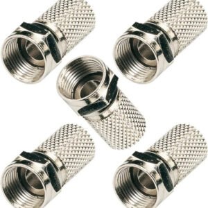 5 x RG6 F Type Screw On Connectors Satellite Coax Cable Fittings Ham Radio