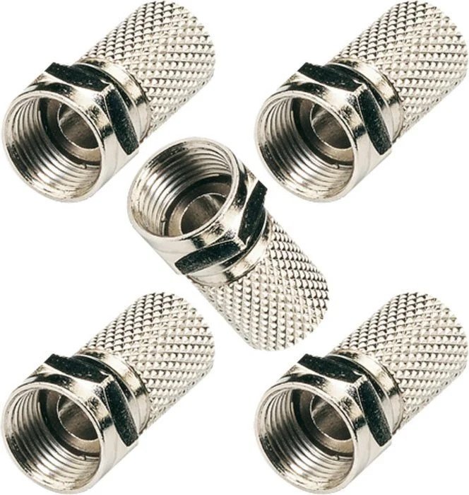 5 x RG6 F Type Screw On Connectors Satellite Coax Cable Fittings Ham Radio