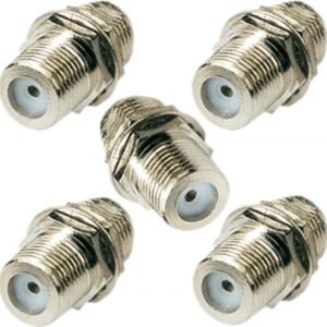 5 x F Type Plug Coupler Female Panel Mount Connectors Female to Female
