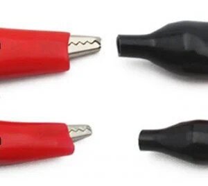 Pair of Crocodile Clips Red & Black Test Leads 35mm or 45mm Alligator Probes