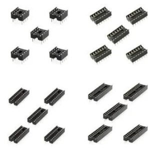 5 x Low Profile DIL IC Sockets 0.3" Pitch Choose Pin Count (6 to 28 Way) PCB UK