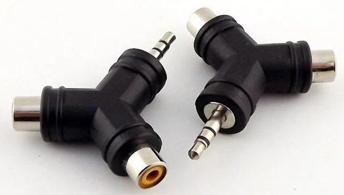 Pair RCA to 3.5mm Stereo Adapter 2 x RCA Phono Female to 3.5mm Male Jack Plug