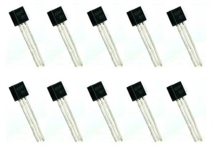 10 x BC547 NPN Bipolar General Purpose Transistors BC547B TO-92 Audio Signal
