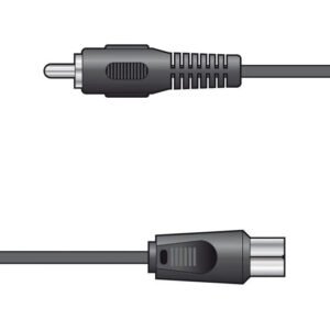 ZX Spectrum / ZX81 RF Cable Lead 2m RF Plug to RCA Male Fully Screened UK