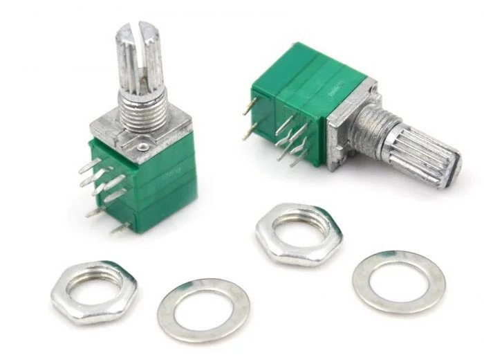 2x RV097NS B50K Ohm Rotary Potentiometers Double Linear with ON/OFF Switch 8 Pin