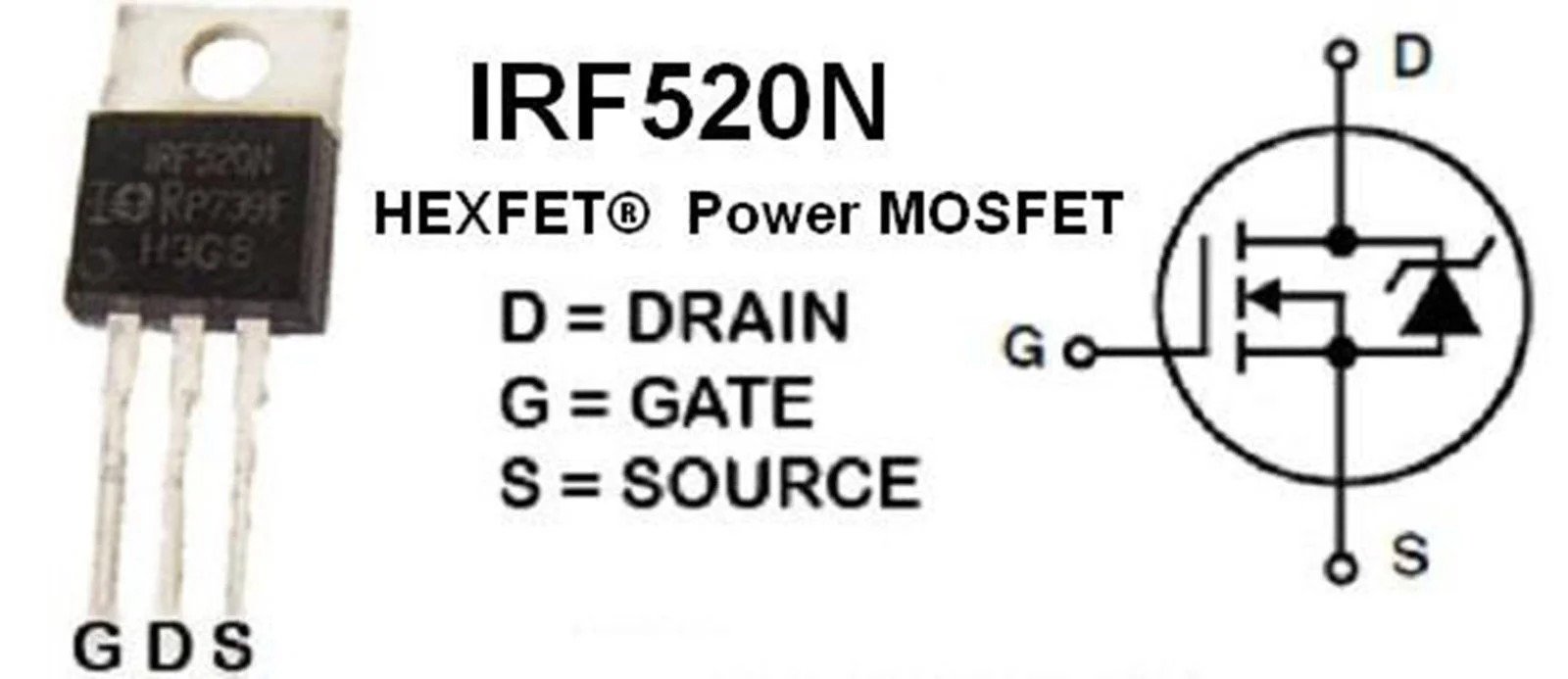 5 x IRF520N N-Channel HEXFET Power MOSFET Transistor Fast Switching TO-220 - Image 3