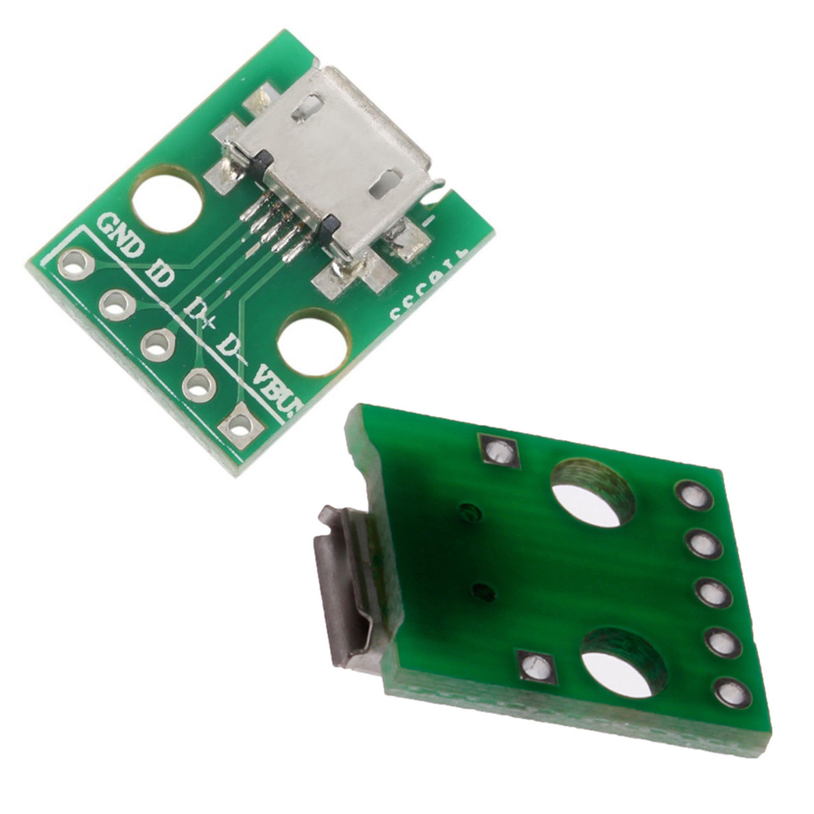 5Pcs Female Micro USB to DIP Adapter Converter 2.54mm PCB Breakout Board JB